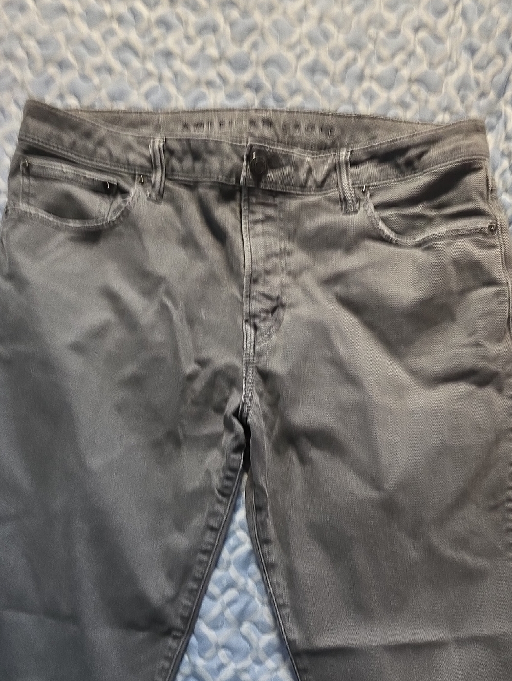 American Eagle Outfitters Men's Slim Straight Grey Jeans